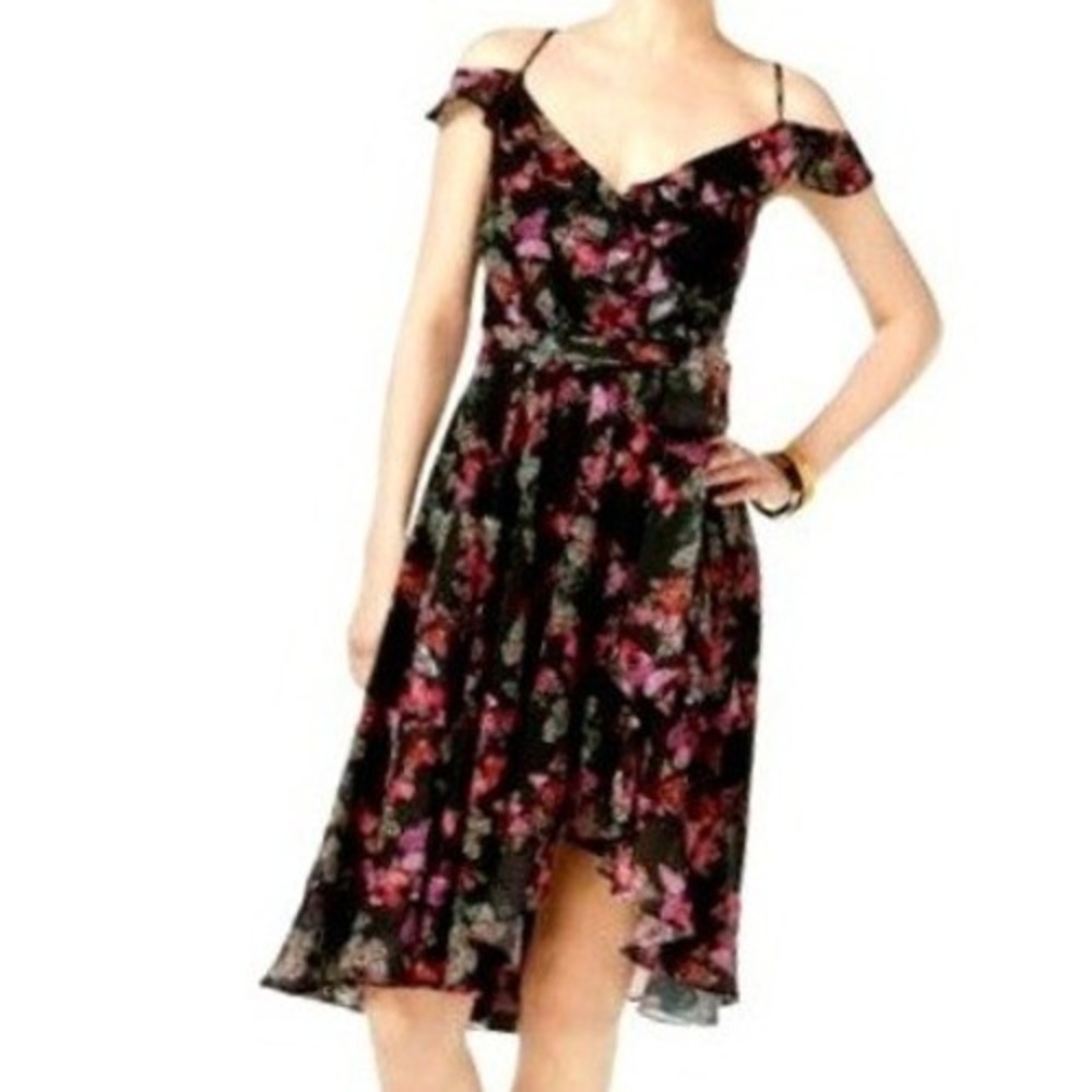 NWT BETSEY JOHNSON Fit N Flare Dress Flirty Ruffle Party Romantic Fairy Womens 2